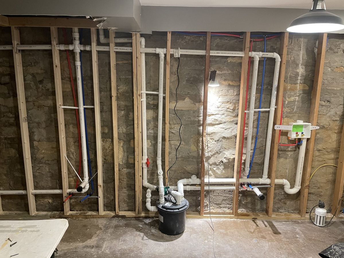 Whole-basement repipe by Good Help Plumbing